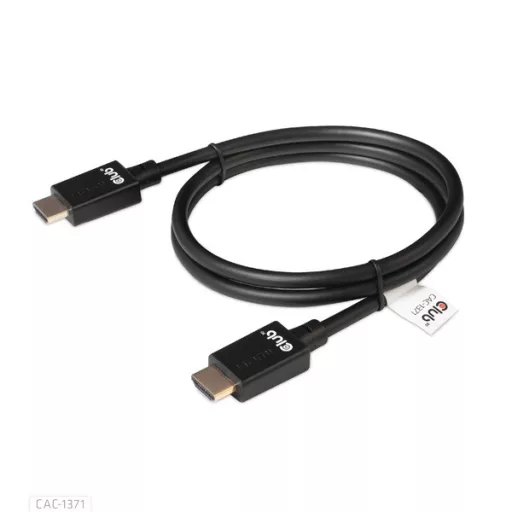 Club 3D Kábel - CAC-1371 (HDMI 2.1 Ultra High Speed, 4K120Hz, 8K60Hz, 48Gbps, M/M, 1m)