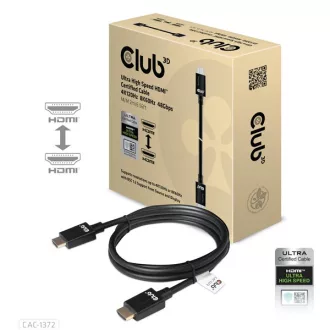   Club 3D Kábel - CAC-1372 (HDM 2.1, 4K120Hz, 8K60Hz, 48Gbps, 2m, M/M)