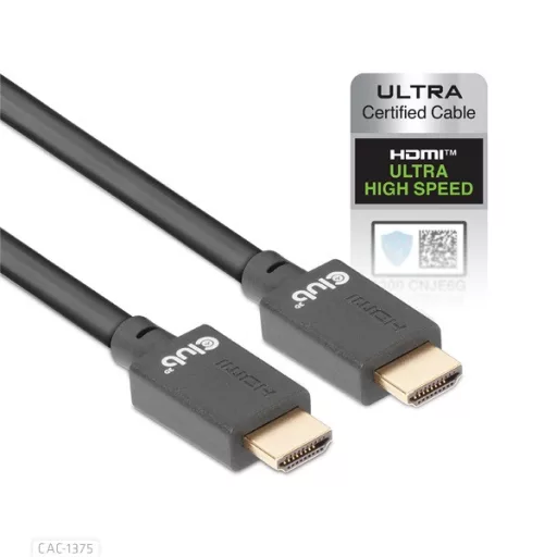 Club 3D Kábel - CAC-1375 (HDMI 2.1 Ultra High Speed, M/M, 4K120Hz, 8K60Hz, 48Gbps, 5m, VRR,QMS,QFT,eARC,HDR)