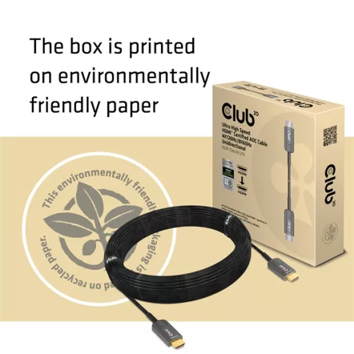 Club 3D Kábel - CAC-1377 (HDMI 2.1 Ultra High-Speed, M/M, 8K60Hz, 4K120Hz, 15m, AOC, unidirectional)