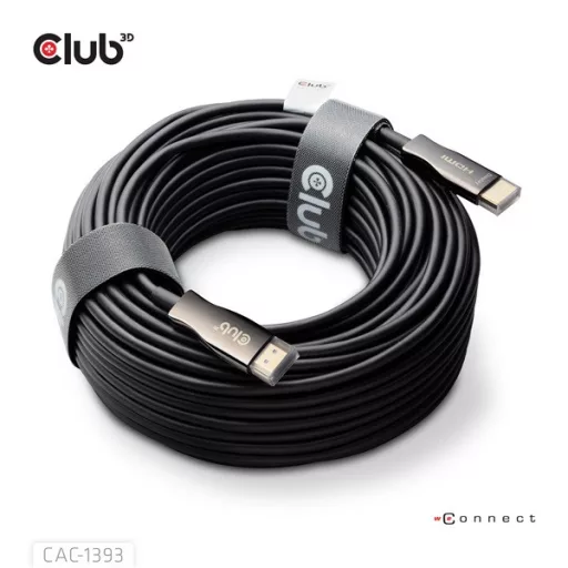 Club 3D Kábel - CAC-1393 (HDMI 2.1 Ultra High Speed, Hybrid AOC, 4K120Hz, 8K60Hz, 48Gbps, M/M, 50m)