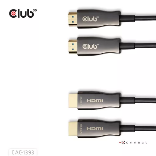 Club 3D Kábel - CAC-1393 (HDMI 2.1 Ultra High Speed, Hybrid AOC, 4K120Hz, 8K60Hz, 48Gbps, M/M, 50m)