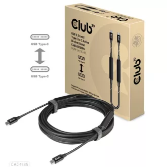   Club 3D Kábel - CAC-1535 (3.2 USB-C Gen 2 to 3.2 USB-C Gen 2, 60W PD, 8K60Hz, Bidirectional, M/M, 5m)