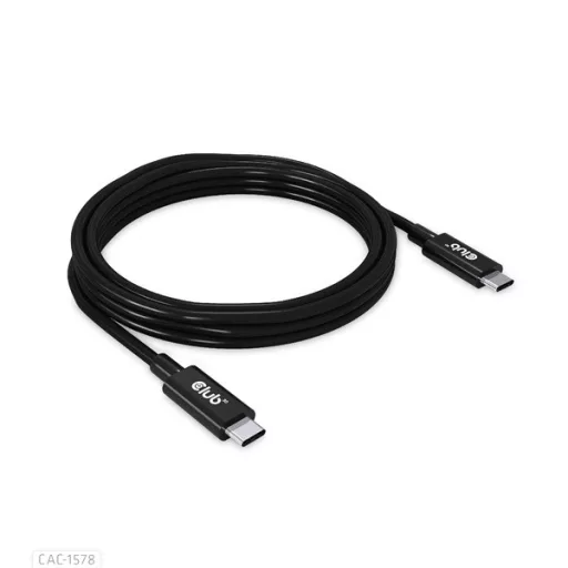 Club 3D Kábel - CAC-1578 (USB4 USB-C Gen 3x2, Bi-directional, 8K60Hz, 40Gbps, 240W PD, EPR, M/M, 2m)