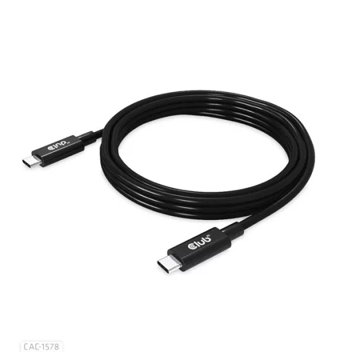 Club 3D Kábel - CAC-1578 (USB4 USB-C Gen 3x2, Bi-directional, 8K60Hz, 40Gbps, 240W PD, EPR, M/M, 2m)