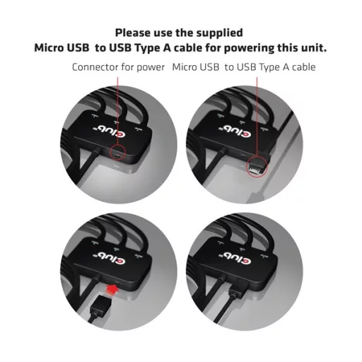 Club 3D Átalakító - CAC-1630 (USB-C + HDMI + MiniDisplayport to HDMI 4K60Hz, M/M, 32AVG)