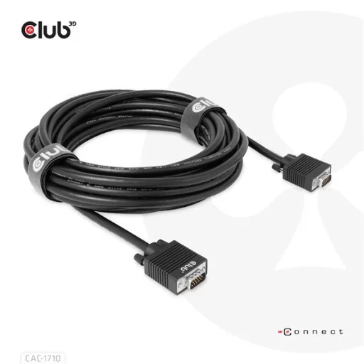 Club 3D Kábel - CAC-1710 (VGA Bidirectional, M/M, 10m, 28AWG, 1080p)