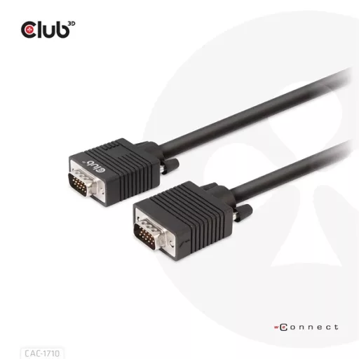 Club 3D Kábel - CAC-1710 (VGA Bidirectional, M/M, 10m, 28AWG, 1080p)