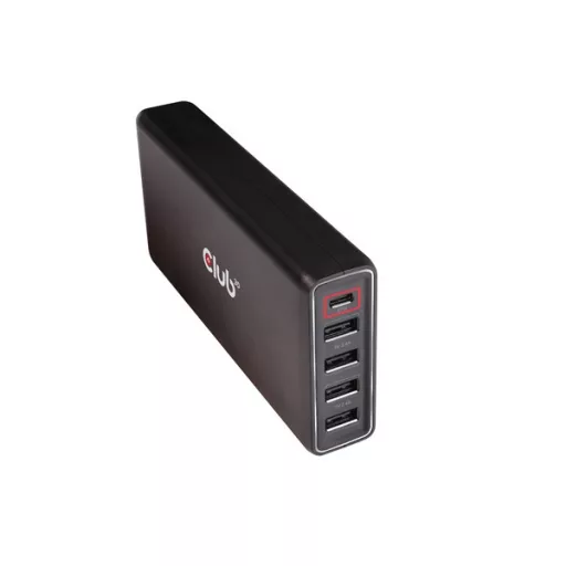 Club 3D Átalakító - CAC-1903 (5 port, 111W töltő, 4xUSB-A, 1xUSB-C PD)