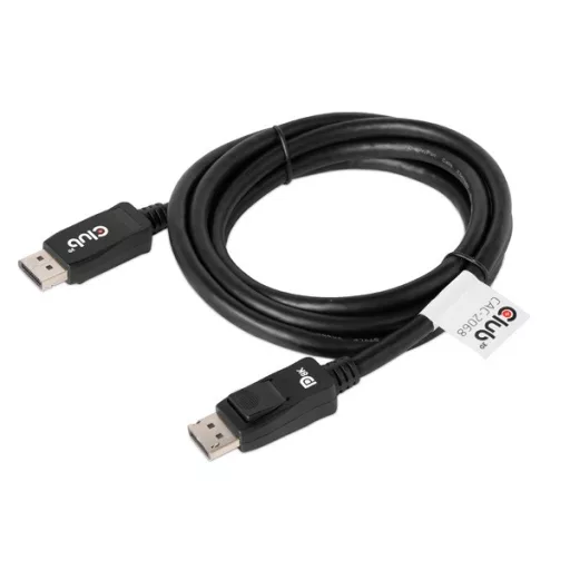 Club 3D Kábel - CAC-2068 (DisplayPort 1.4, M/M, 28AWG, HBR3, VESA tanúsítvánnyal, 8K60Hz, 2m)