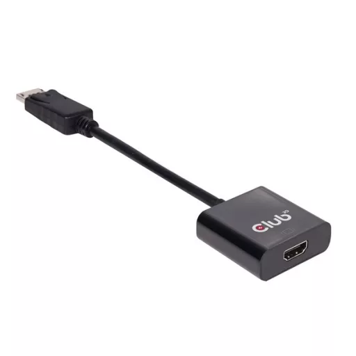 Club 3D Átalakító - CAC-2070 (DisplayPort 1.2 to HDMI 2.0, 4K60Hz UHD, Aktív, 3D támogatás)