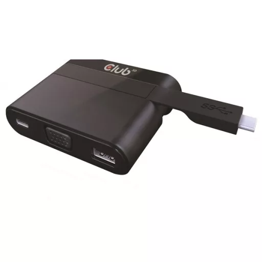 Club 3D Notebook Dokkoló - CSV-1532 (60W, 3.0 USB-C to D-Sub, VGA, 3.0 USB-A, (for Data) 3.0 USB-C)