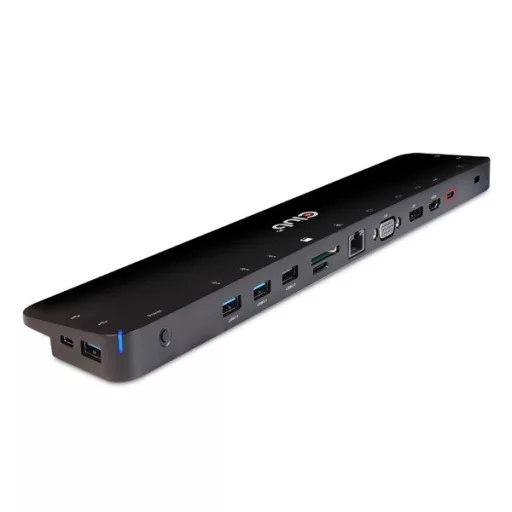 Club 3D Notebook Dokkoló - CSV-1564W65 (65W, 3.2 USB-C to 2xUSB-C, 5x USB-A,HDMI, PD, VGA, RJ45, SD, Micro SD, 3,5 Jack)