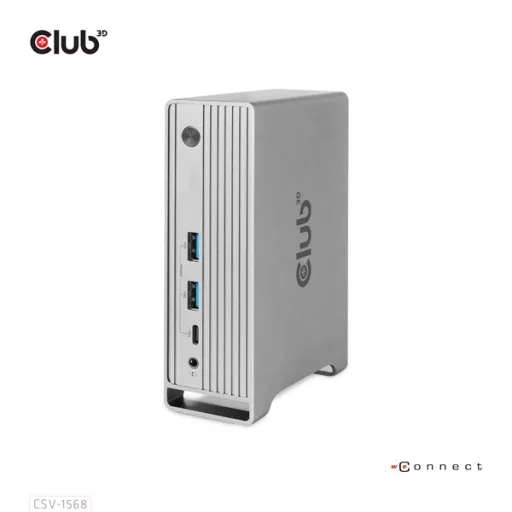 Club 3D Notebook Dokkoló - CSV-1568 (120W, Gen 2 USB-C to 4x USB-A, USB-C Gen 2, 2xHDMI, DP, VGA, RJ45, DC)
