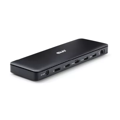 Club 3D Notebook Dokkoló - CSV-1582 (140W, Thunderbolt 4, DP, 2xHDMI, USB-C, 4xUSB-A, SD, TF, RJ45, 3,5 Jack, DC)