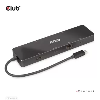   Club 3D USB Hub - CSV-1584 (3.2 USB-C Gen 2 to USB-C, 2xUSB-A, USB-C 100W PD, HDMI, RJ45, 8K60hz)