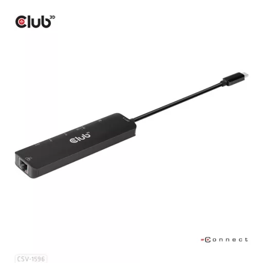 Club 3D USB Hub - CSV-1596 (USB-C to 2xHDMI, 2xUSB-A, USB-C PD, RJ45, 4k60Hz)