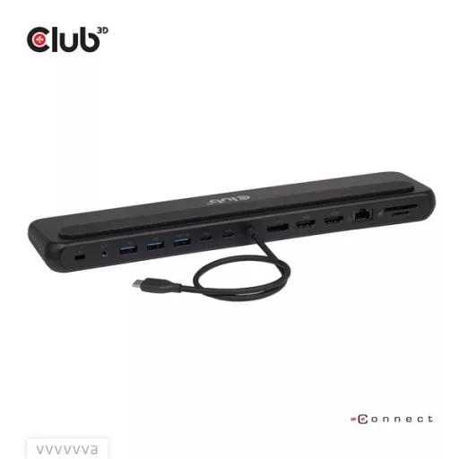 Club 3D Notebook Dokkoló - CSV-2541 (USB-C to 4xUSB-C, 2xUSB-A, 2xHDMI, 2xDP, RJ45, SD/MicroSD, 100W PD, 4K60hz)