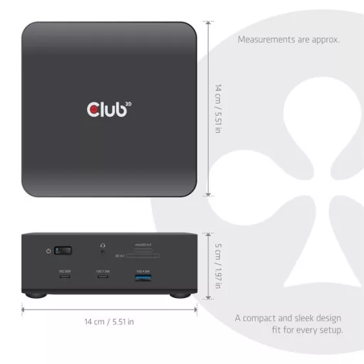 Club 3D Notebook Dokkoló - CSV-2562 (180W,Thunderbolt 5 to 2xHDMI, 2xUSB-C, 10Gbps, 2xUSB-A 5Gbps, 1x 10Gbps, 2.5G, M.2)