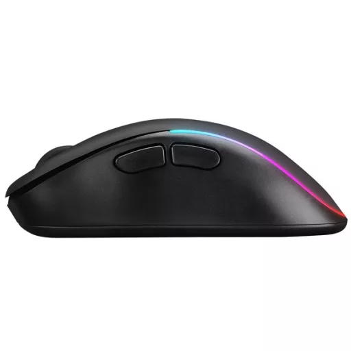 Everest Vezeték nélküli Egér - SM-W75 -X-RAPID (1600 DPI, 6 gomb, optikai, fekete, RGB LED)