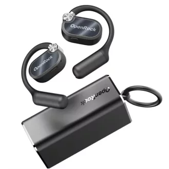   ONEODIO Sport Fejhallgató - OpenRock X Black (premium, légvezetés, BT 5.3, fekete)