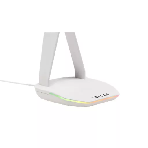 The G-Lab Fejhallgató állvány - K STAND HYDROGEN W (fehér, 2xUSB3.0, 1xUSB-C, műanyag, RGB)
