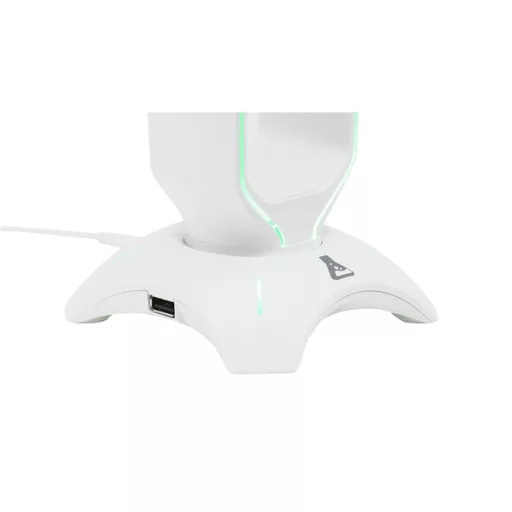 The G-Lab Fejhallgató állvány - K STAND RADON W  (fehér, 2xUSB3.0, műanyag)