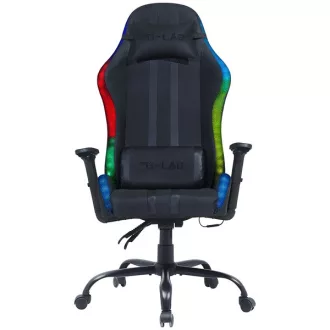   The G-Lab Gamer szék - KS ELECTRON EX (fekete; állítható magasság; áll. kartámasz, RGB LED)