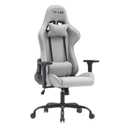 The G-Lab Gamer szék - KS PLATINIUM GREY (fekete; állítható magasság; áll. kartámasz)