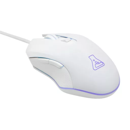 The G-Lab Gamer Egér - KULT HELIUM W (3200 DPI, 6 gomb, makro, 1,8m kábel, RGB LED, fehér)