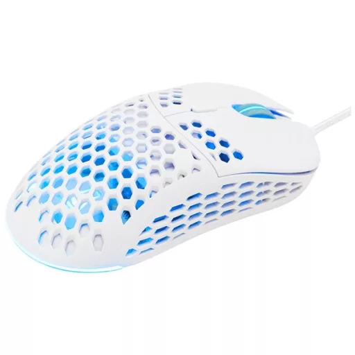 The G-Lab Gamer Egér - KULT OXYGEN W (12800 DPI, 60g, 6 gomb, RGB, fehér)