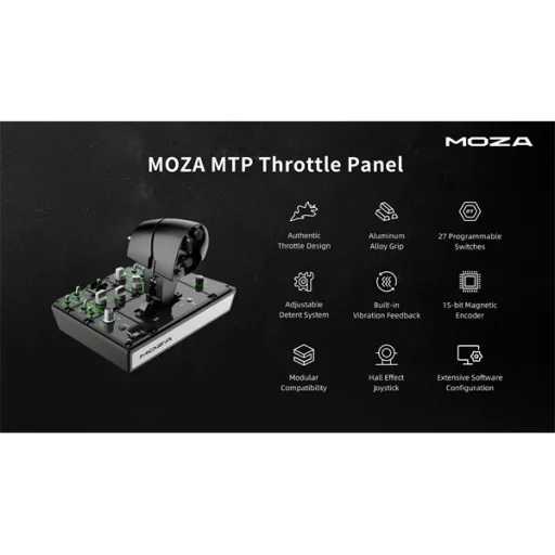 Moza Racing kiegészítő - Flight MTP Gázkar (Throttle Panel, Hall effect)