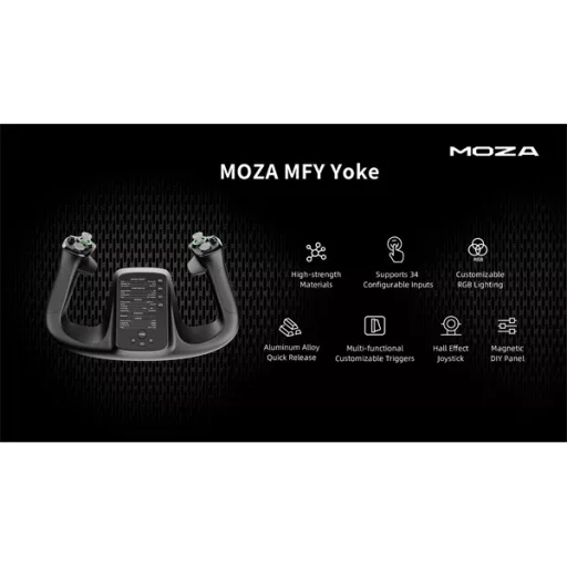 Moza Racing kiegészítő - Flight MFY YOKE vezérlő (Hall effect, RGB)