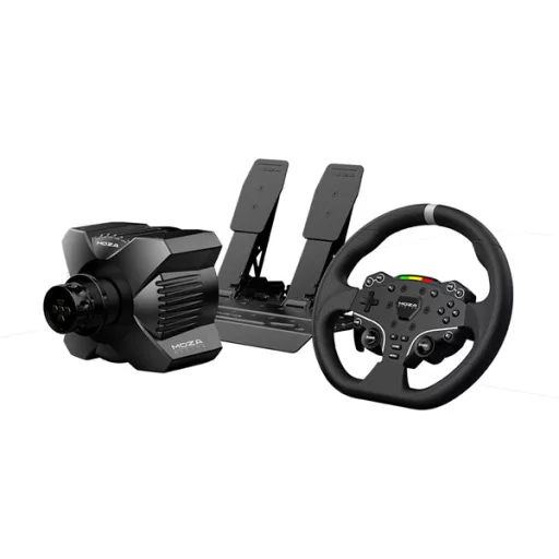 Moza Racing csomag - R3 PC Szimulátor szett (Direct Drive, R3 bázis, ES kormány, SR-P Lite pedál, bilincs)