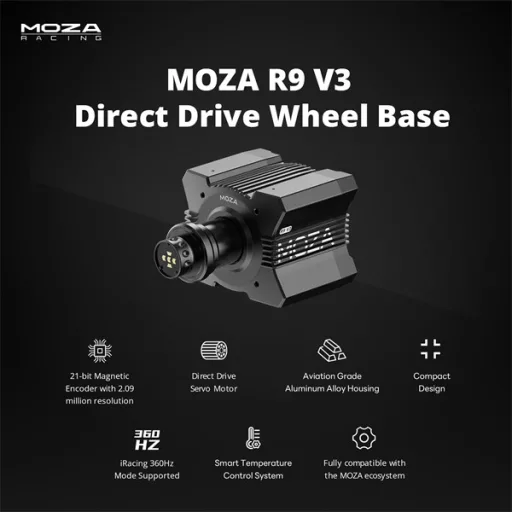 Moza Racing kiegészítő - R9 V3 PC Bázis (Direct Drive, 9Nm, 21bit encoder)