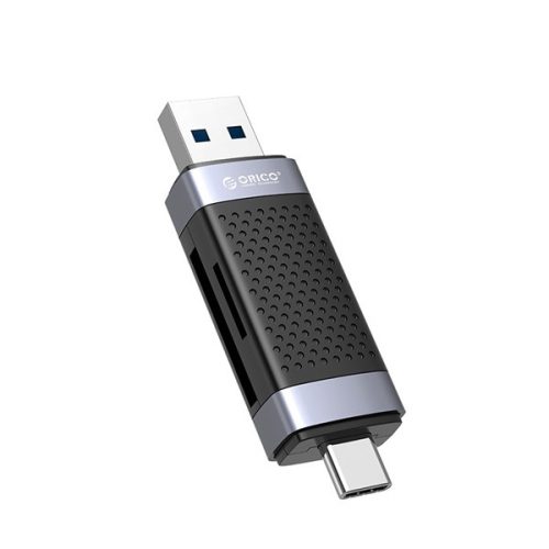 Orico Kártyaolvasó - CD2D-AC2-BK (Bemenet: USB-C/USB-A,  Kimenet: SD/TF)