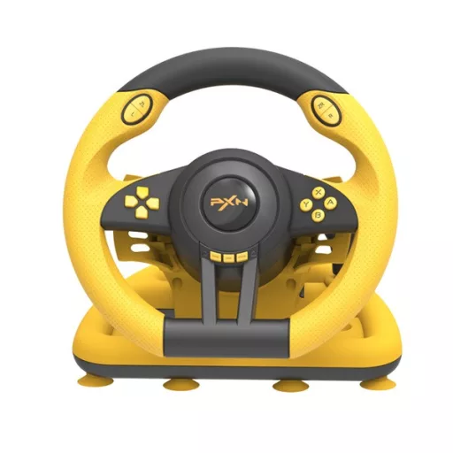 PXN csomag - V3 PRO (kormány+pedálok+váltó, PC/PS3/PS4/XBOX ONE/SERIES/Switch kompatibilis, sárga-fekete)
