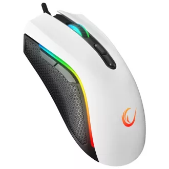   Rampage Egér Gamer - SMX-R44 V2 Macro (12800 DPI, 7 gomb, makro, RGB LED, 1,8m fonott kábel, fehér)
