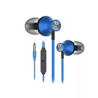   Snopy Fülhallgató - SN-J19 Blue (mikrofon, 3.5mm TRRS jack, 1.2m kábel, kék)