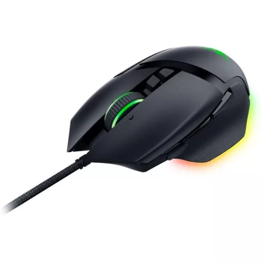 Razer Egér - Basilisk V3 (Optikai, 26000DPI, 11 gomb, harisnyázott kábel, fekete)