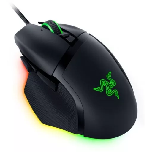 Razer Egér - Basilisk V3 (Optikai, 26000DPI, 11 gomb, harisnyázott kábel, fekete)
