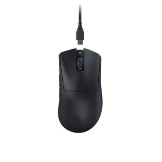   Razer Egér - DeathAdder V3 Pro (Optikai, 30000DPI, 5 gomb, harisnyázott kábel, fekete)