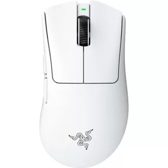   Razer Egér - DeathAdder V4 Pro White (Optikai, 45000DPI, 6 gomb, harisnyázott kábel, fehér)