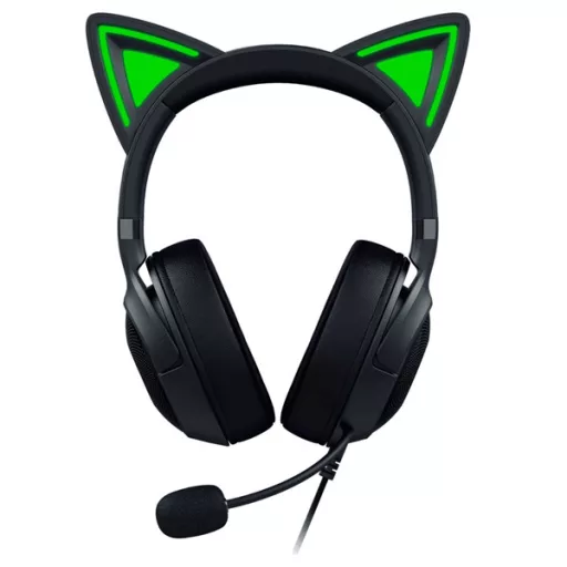 Razer Fejhallgató - Kraken Kitty V2 (USB, mikrofon, hangerőszabályzó, 2m kábel, rózsaszín)