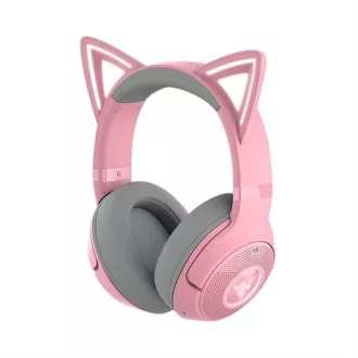   Razer Fejhallgató - Kraken Kitty V2 BT Quartz Ed. (Bluetooth, mikrofon, hangerőszabályzó, rózsaszín)
