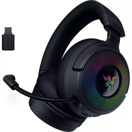 Razer Fejhallgató - Kraken V4 (Bluetooth, mikrofon, hangerőszabályzó, fekete)