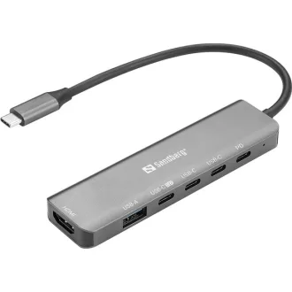 Sandberg Notebook Dokkoló - USB-C 6-in-1 MediaDock