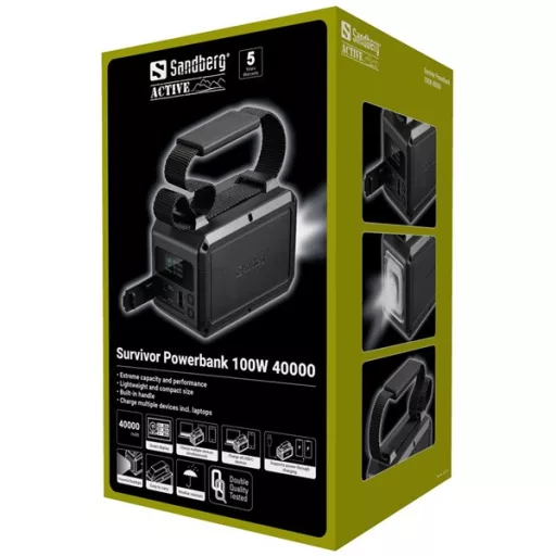 Sandberg Akkubank - Survivor Powerbank 100W 40000