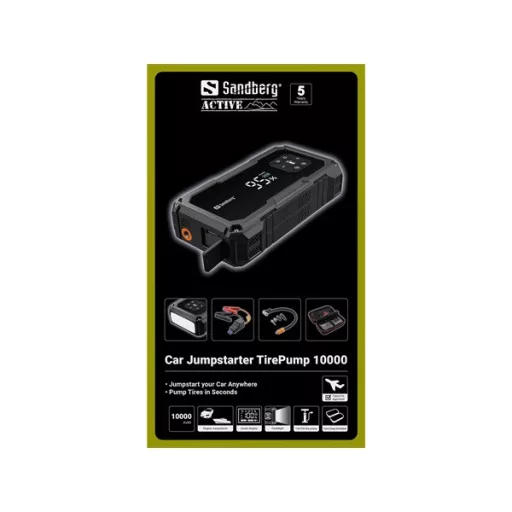 Sandberg Akkubank - Car Jumpstarter TirePump 10000