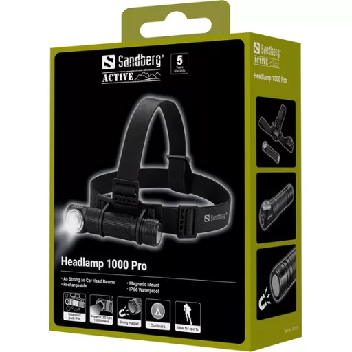 Sandberg Fejlámpa - Headlamp 1000 Pro